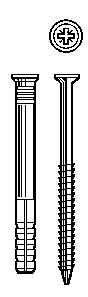 Hammerplug KPA, colerette fraisée, clou tête fraisée (PL069) 160 | 10